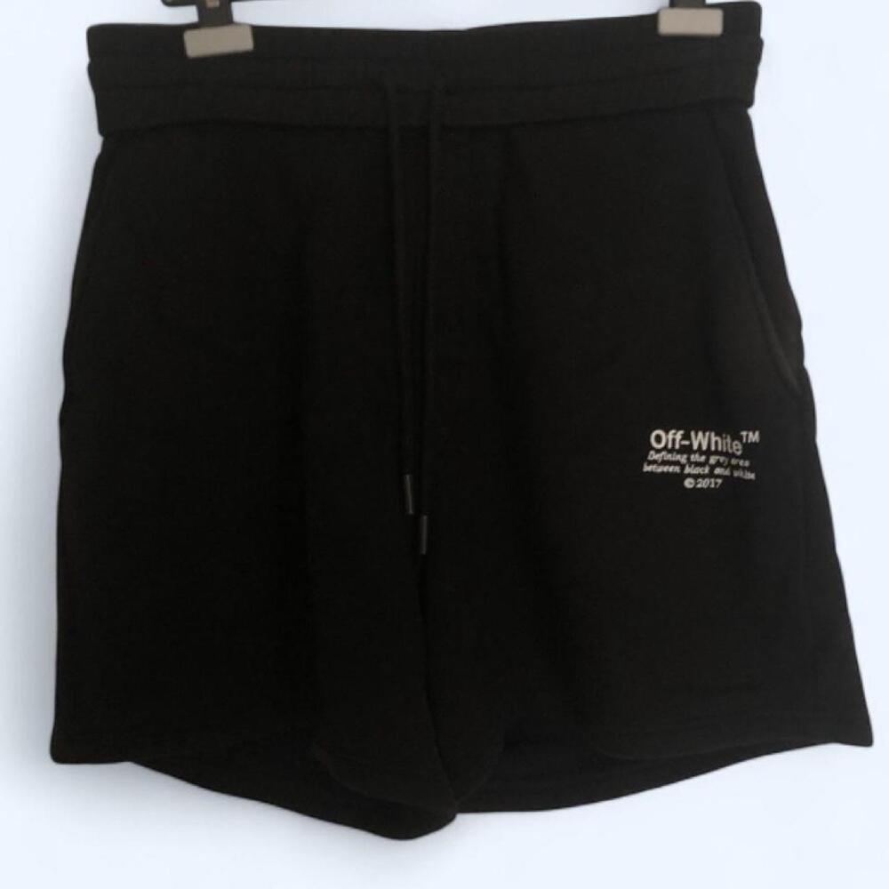 Off-White™ Men’s Black Sweat Shorts – Size Medium / 32